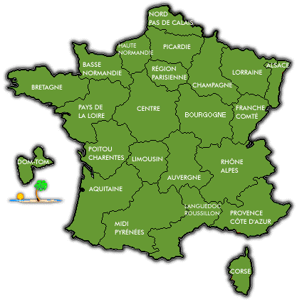 France regional map